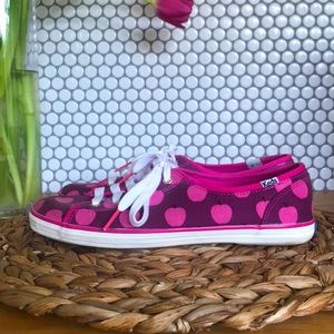 Kate Spade x Keds purple pink apple print size 7.5